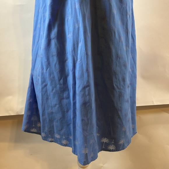 Vineyard Vines | Sunset Palm Tassel Dress in Burn Out Breaker Blue | Small - Picture 6 of 15